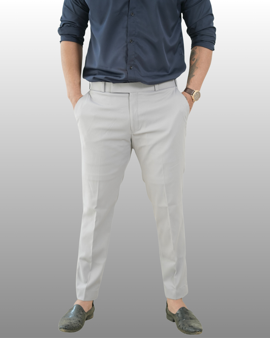 L GREY FORMAL TROUSER
