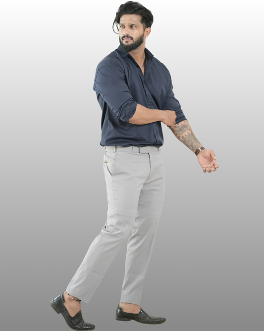 L GREY FORMAL TROUSER