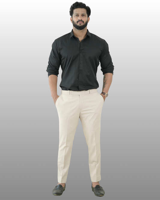 BEIGE FORMAL TROUSER